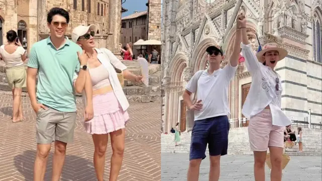 Gaya Couple Luna Maya dan Maxime saat Honeymoon di Italia, Tampil Kasual tapi Tetap Serasi
